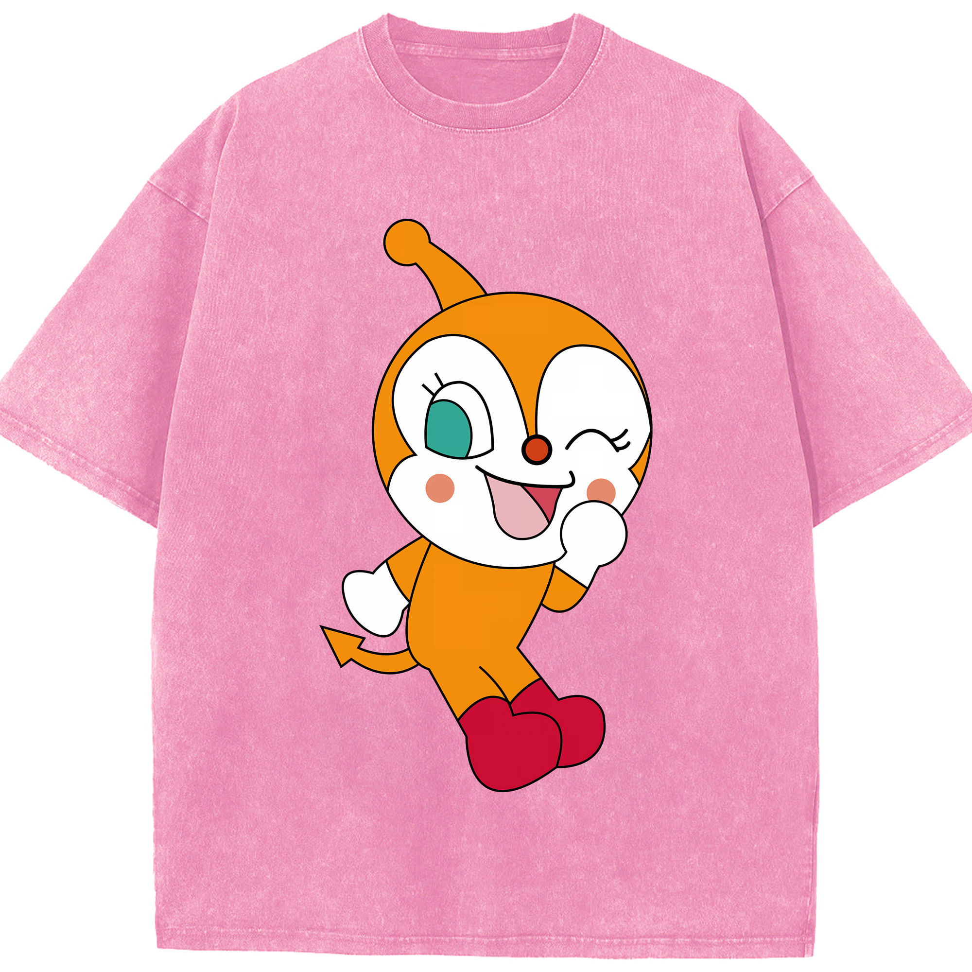 （画像用） アンパンマン Anpanman 綿100% ヴィンテージ風 半袖Tシャツ（フロントプリント）